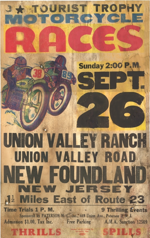Poster for motorcycle races